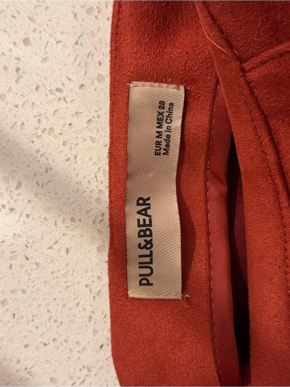 Pull&Bear Rust-Red Suede Mini Skirt - Picture 3 of 5